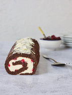 Rum, Cherry & Chocolate Sponge Roulade